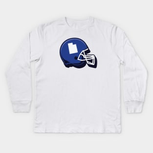 Provo, Utah Football Helmet Kids Long Sleeve T-Shirt